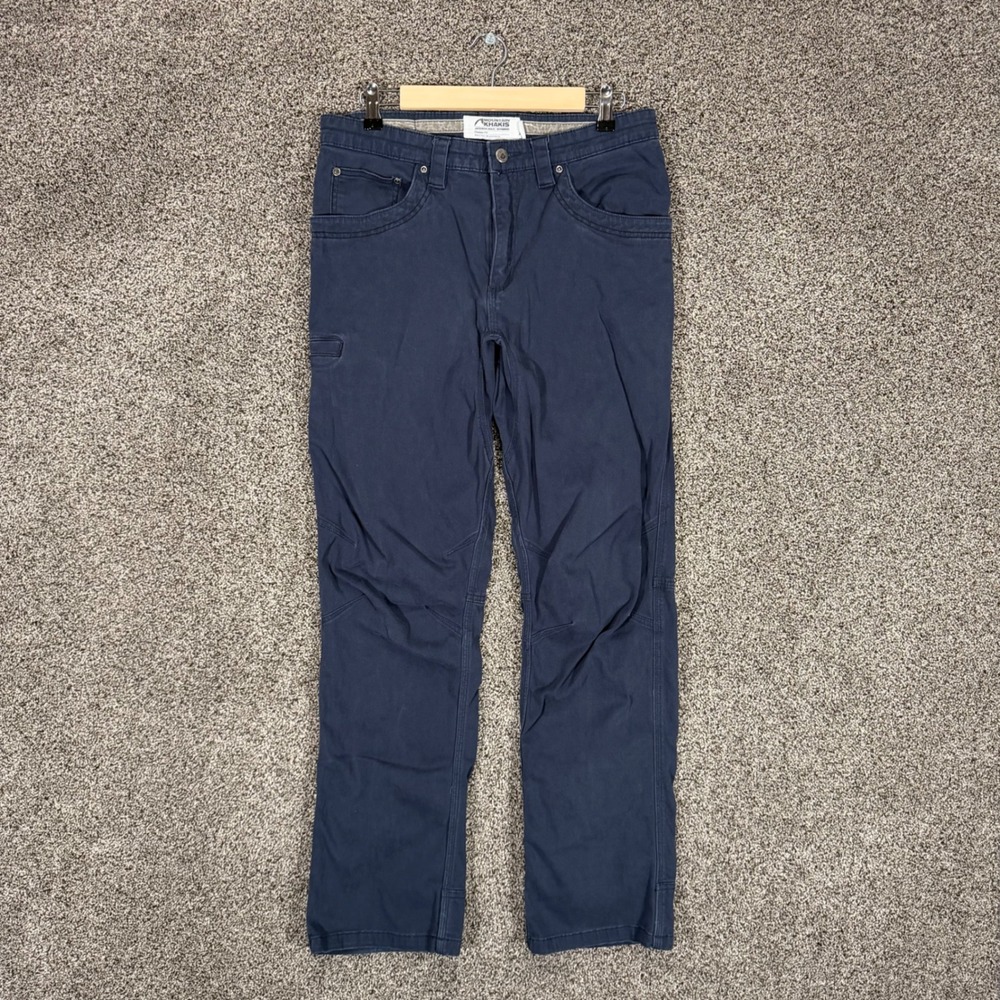 Mountain Khaki Camber 105 Pants Mens 33/32 Classic Fit Blue Cotton Stretch